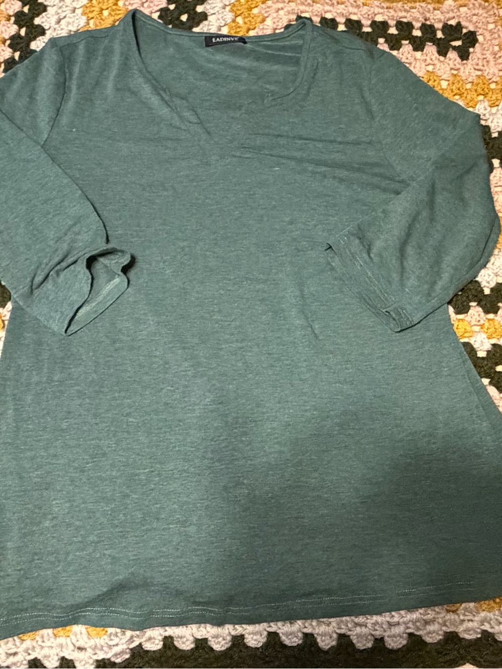 Teal Scoop Neck Top